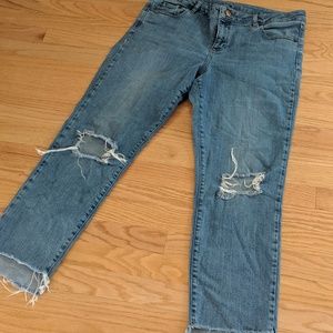 Asos step-hem worn knee denim